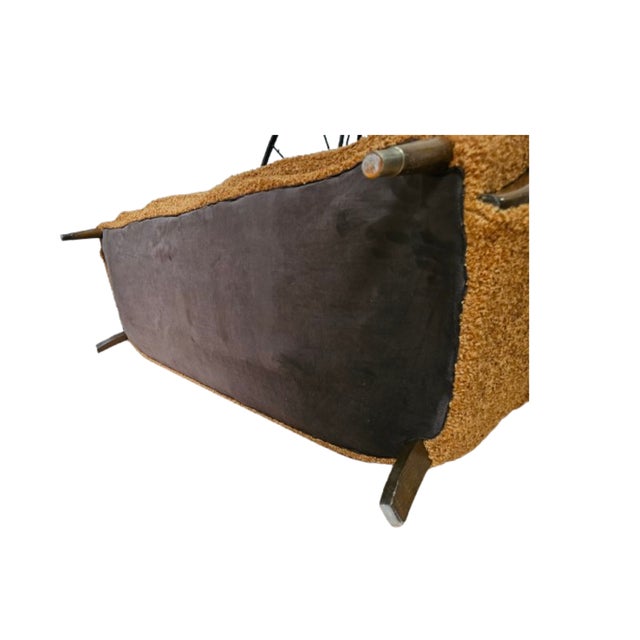Mid-Century Modern Vintage Scandinavian Curved Bouclé 3-Seater Sofa, 1950s For Sale - Image 3 of 9