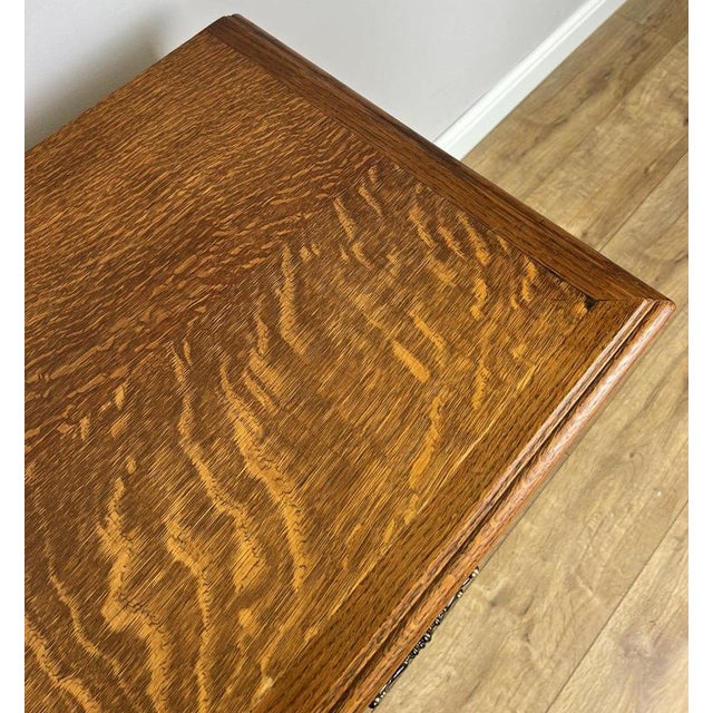 Brown Vintage French Louis Style Oak Chest of 3 Drawers For Sale - Image 8 of 13