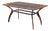 Vintage Italian Glass-Wood and Metal Dining Table For Sale