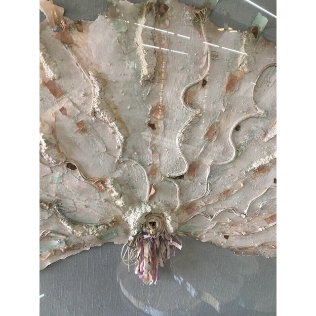 Large mixed media cast paper original southwest art by Chuck Davison 1985. In acrylic shadowbox frame. Frame is 52” x 35”...