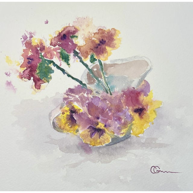 Original “6 Violas” Watercolor Painting For Sale