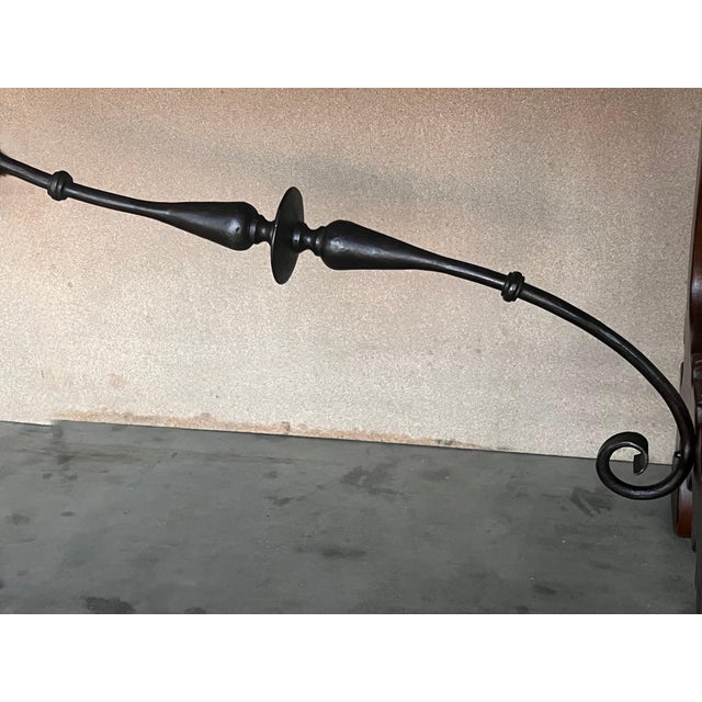 18th Dining or Console Table of Walnut with Lyre Legs and Heavy Top, Spain For Sale - Image 14 of 18