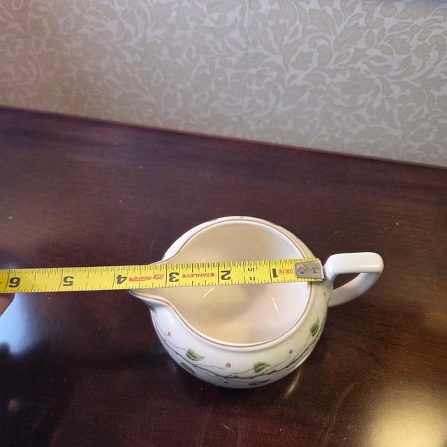 Vintage 1990 Wedgwood "Green Leaf" Queen's Ware Sugar & Creamer Set For Sale - Image 14 of 15