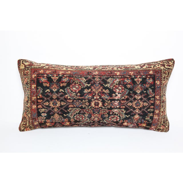 Here i am listing a 100% Handmade double knotted rug pillow cover, made from antique Persian tribal carpet rug. This’s a...