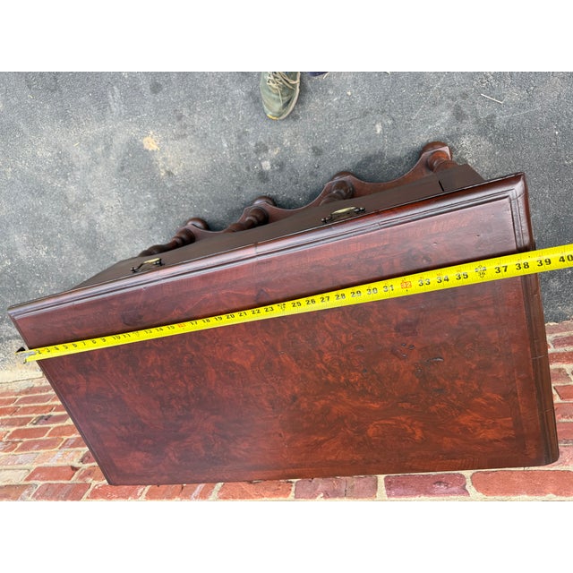 Antique William & Mary Walnut and Burl Walnut Veneer Lowboy Console Table For Sale - Image 11 of 18
