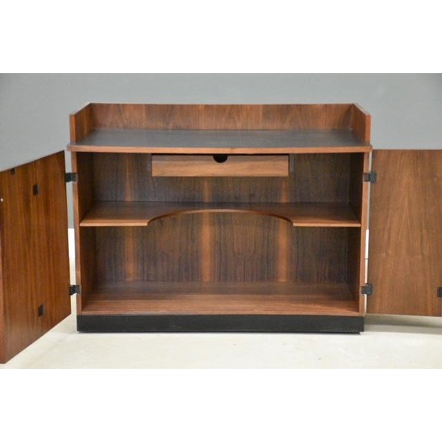 1960s Refinished Walnut Bar by Milo Baughman for Directional For Sale - Image 11 of 12