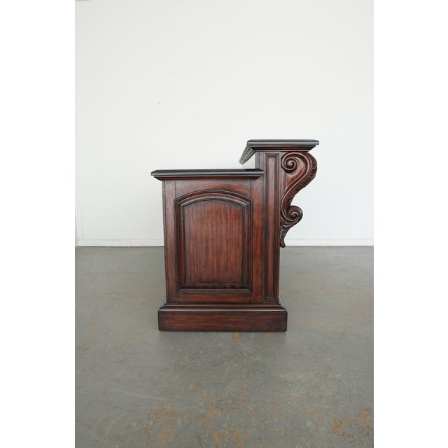 Brown Ambella Home Collection Carved Wood Freestanding Bar For Sale - Image 8 of 18