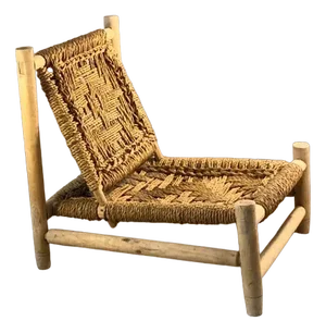 Low Light Wooden Armchair by Adrien Audoux & Frida Minet, 1950