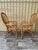 Wood A Pair of Rattan Fan Back Lounge Chairs in the Franco Albini's Style. Circa 1980s For Sale - Image 7 of 18