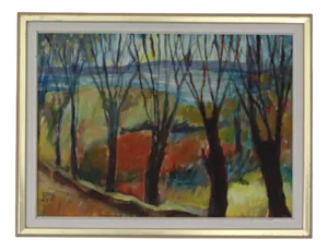 Ebbe Höglund, Nature Motif, 1970s, Oil on Canvas, Framed