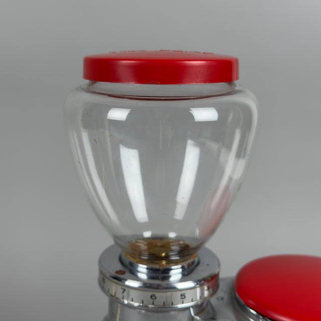 Red Electric Glass Coffee Grinder from Quick Mill, 1960s For Sale - Image 6 of 11