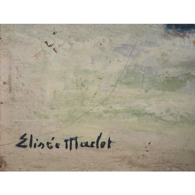 Elisée Maclet, Montmartre Moulin de la Galette, 1930, Oil on Panel, Framed For Sale - Image 8 of 10