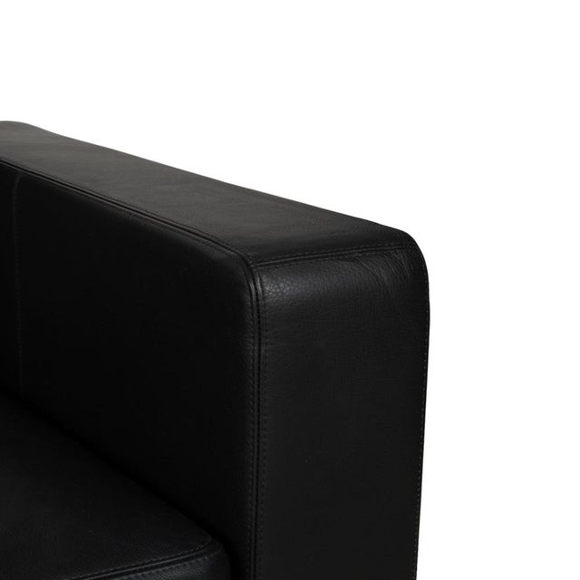 Conseta 3-Seater Sofa in Black Leather from Cor For Sale - Image 5 of 11