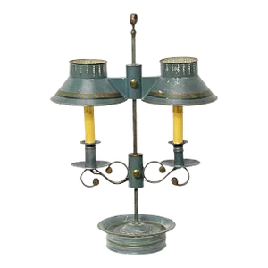 Early 19th Century Tole Painted Double Student Lamp