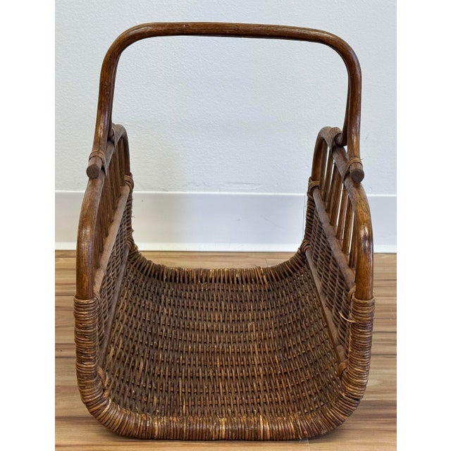 Vintage Bentwood Basket For Sale - Image 4 of 9