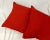 Red Vintage Red Cotton Throw Pillows - a Pair For Sale - Image 8 of 10