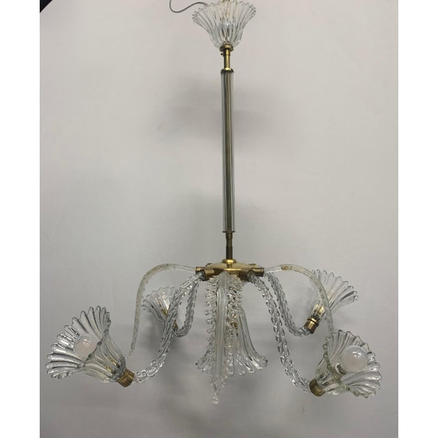 Vintage Chandelier attributed to Seguso, 1950s For Sale - Image 6 of 7