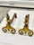 American Antique 17th Century Brass Fireplace Andirons - Pair For Sale - Image 3 of 6