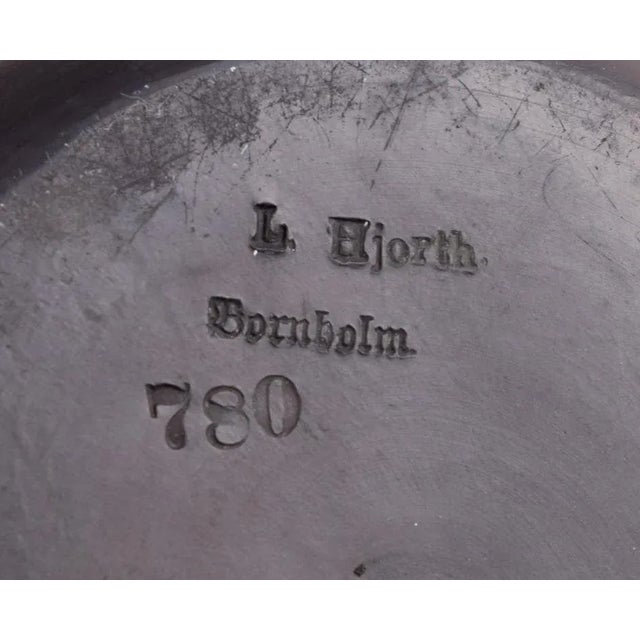 Black Wall Relief and Lidded Jar in Black Terracotta from Hjorth, Bornholm, Denmark, Set of 2 For Sale - Image 8 of 9