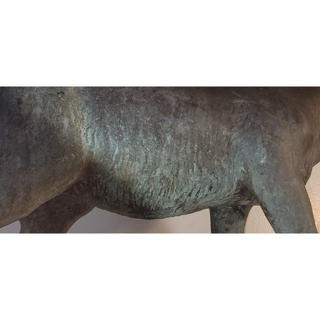 20th Century Bronze Deer Statue W/ Amazing Patina For Sale In Los Angeles - Image 6 of 8