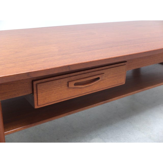 Brown Large Coffee Table with Magazine Rack from O.M.F., 1960s For Sale - Image 8 of 13