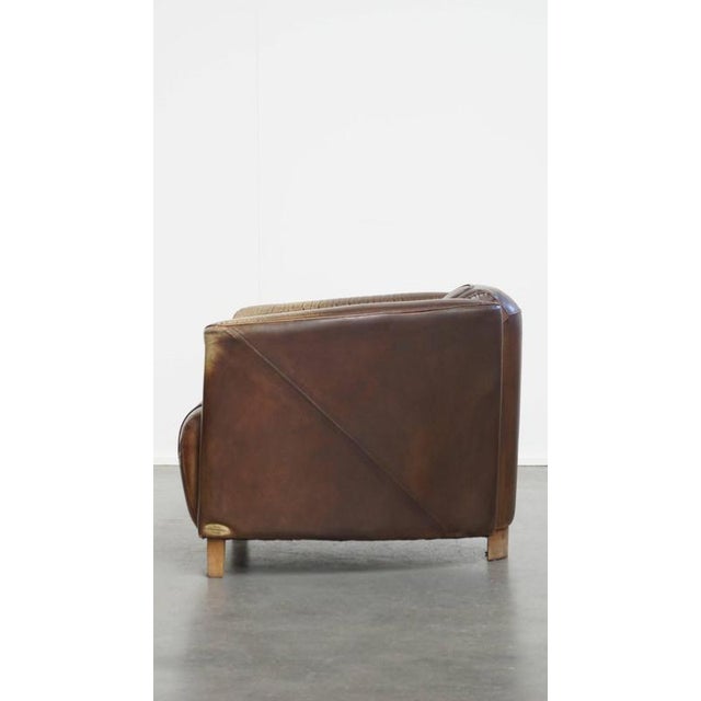 1990s Cowhide Leather Aviator Chair For Sale - Image 5 of 15