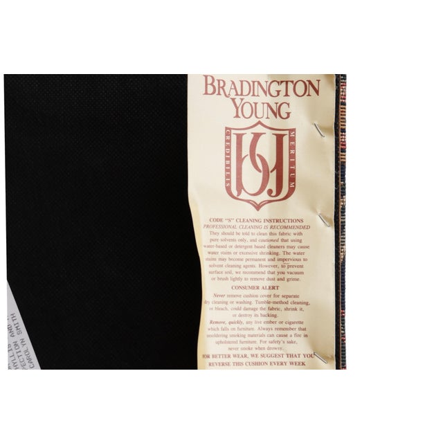 Bradington Young Georgian Style Wingback Chair and Ottoman For Sale - Image 9 of 9