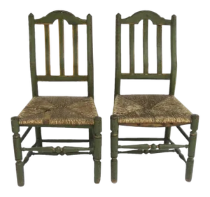 French Country Painted Chairs - a Pair