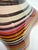 Black Jozefina Hand-Blown 9” inch Havana Wave Art Glass Vase with Rainbow Cane Swirl For Sale - Image 8 of 9
