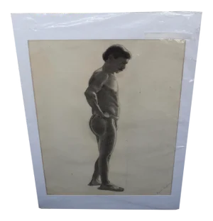 Vintage Male Nude Drawing