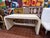 1980's Off White Laminate Waterfall Console Table. For Sale - Image 11 of 18