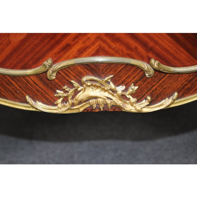 Late 19th C French Louis XV Style Breche D Alep Marble Top Commode For Sale - Image 9 of 15