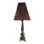 Vintage Mid-Century Modern Wescal Table Lamp With Faux Tortoiseshell Shade & Verdigris Finish For Sale