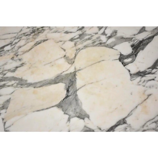Italian Marble & Steel Dining Table For Sale In Boston - Image 6 of 9