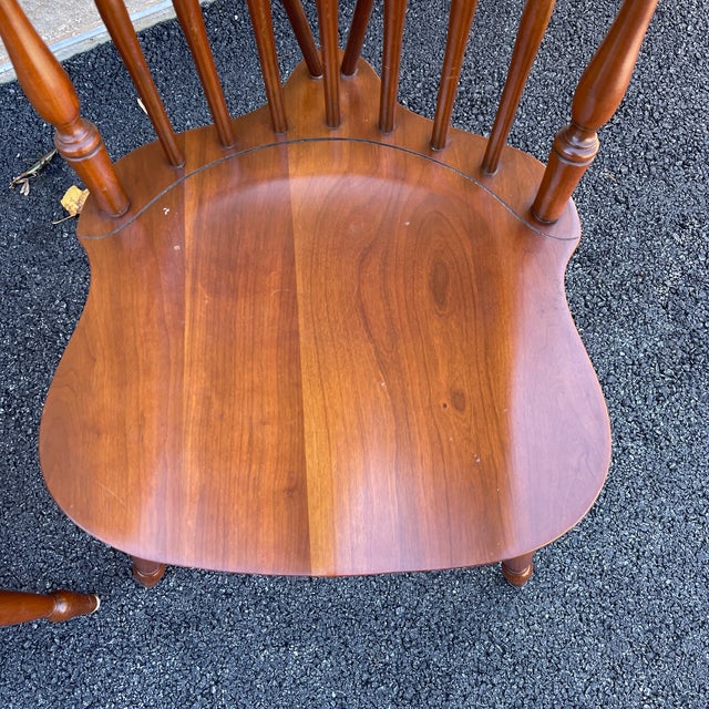 Vintage Kling Furniture American Traditional Cherry Comb Back Windsor