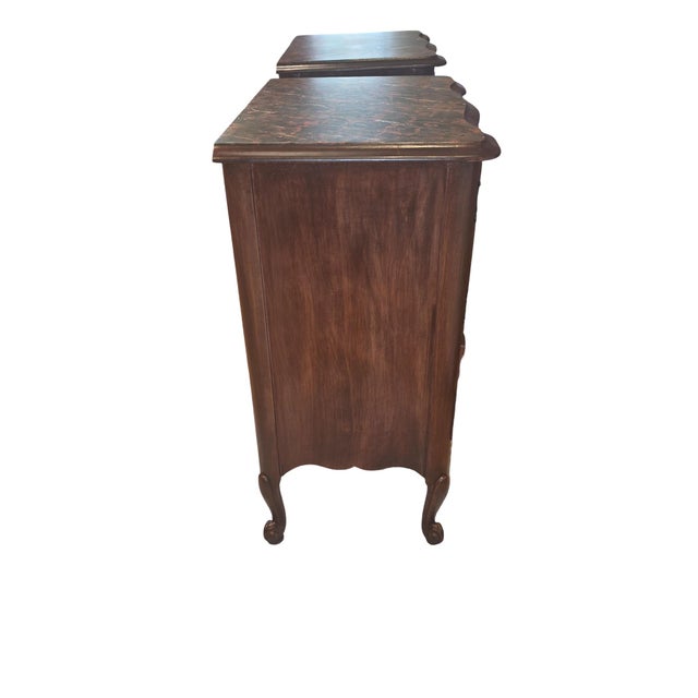 Pair of Vintage French Provincial Bedside Cabinets Nightstands For Sale - Image 9 of 12