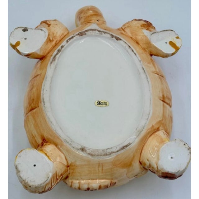 Late 20th Century 20th-C. Hollywood Regency Turtle Form Ceramic Tureen W/ Ladle by Seymour Mann For Sale - Image 5 of 6