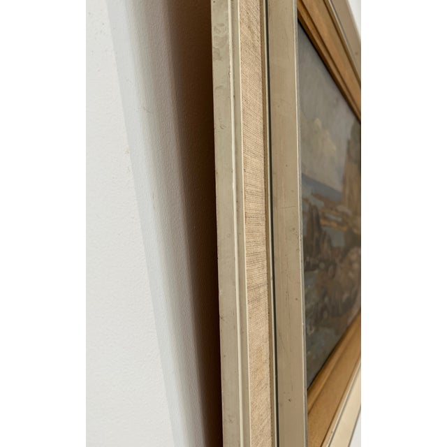 Raffaele De Grada, Seaside Landscape, Oil on Panel, 20th Century, Framed For Sale - Image 9 of 12