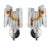 Pair of Clear & Amber Murano Glass Sconces, C. 1960's For Sale In Los Angeles - Image 6 of 6