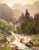 Heinrich Deuchert, Mountain Stream in the Alps, 1900s, Oil Painting on Canvas, Framed For Sale - Image 15 of 15
