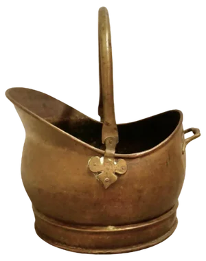Helmet Coal Scuttle in Brass, 1930