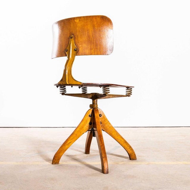 Swivel Desk Chair Sprung Seat by Giroflex, 1950s For Sale - Image 6 of 11