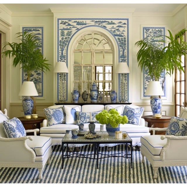 Not Yet Made - Made To Order Part & Parcel Goods Jute Braid Rug, 5'x8', Navy and Sky Blue Stripe For Sale - Image 5 of 6