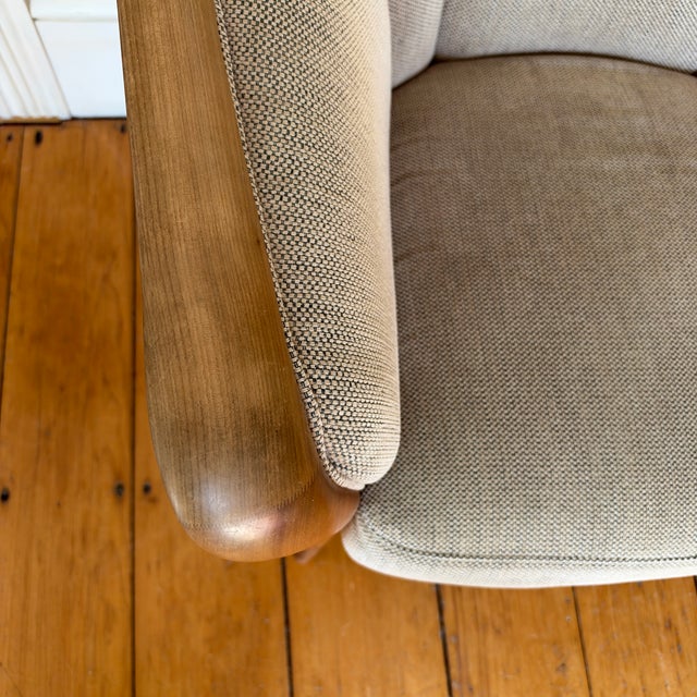 Mid-Century Modern Danish Skipper Mobler Style Bentwood Maple Club Library Arm Chair For Sale - Image 14 of 15