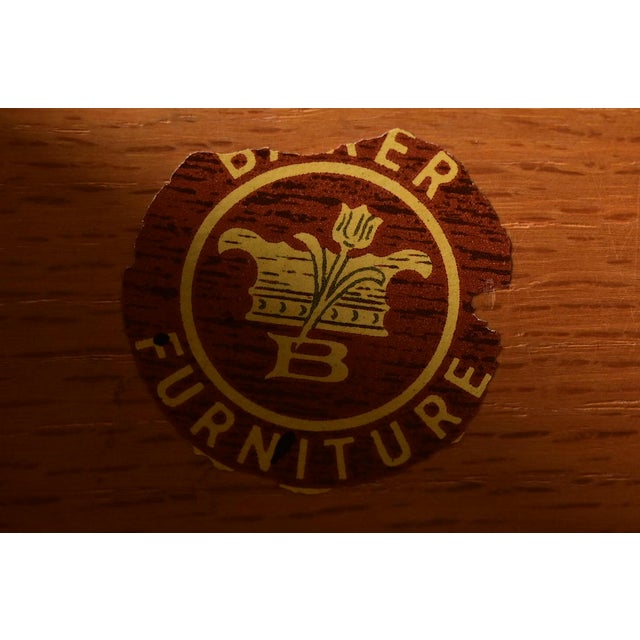 Baker Furniture Georgian Flame Mahogany Bubble Glass Breakfront Bookcase Cabinet With Drop Front Secretary Desk, Circa 1940s For Sale - Image 9 of 14