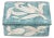 Vintage Italian Raymor Ceramic Flower Box Turquoise and White, 1960's For Sale