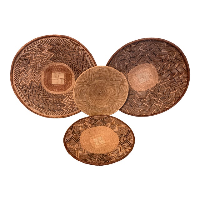 African Tonga Baskets Set of 4 Chairish