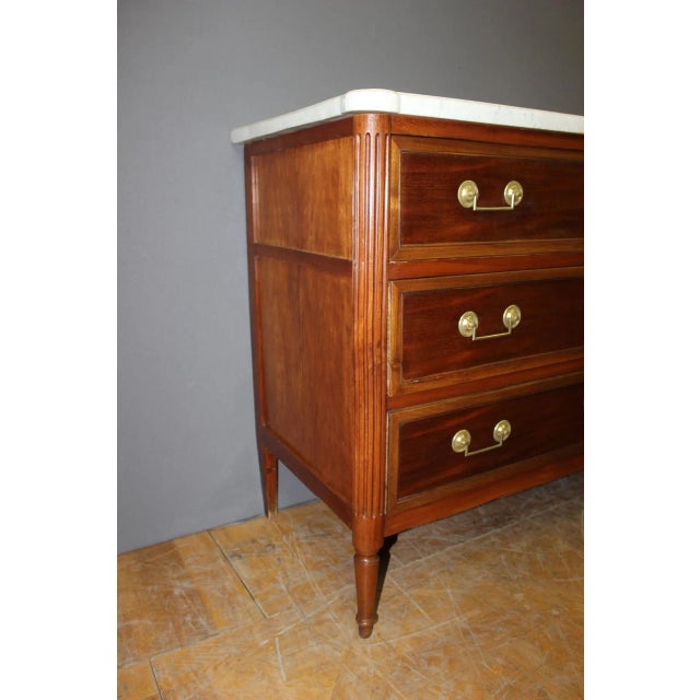 Brown Small Louis XVI Chest of Drawers, 1800 For Sale - Image 8 of 14