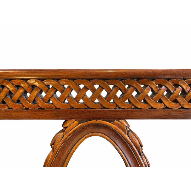 Antique English Mahogany Settee For Sale - Image 4 of 6