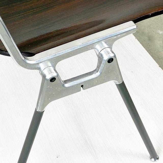 Wood Brown Wooden DSC 106 Stacking Chair attributed to Giancarlo Piretti for Castelli / Anonima Castelli, Italy, 1970s For Sale - Image 7 of 14